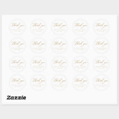 Elegant Gold Calligraphy Weddenschap Hartelijk dan Ronde Sticker (Vel)