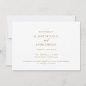 Elegant Gold Calligraphy Wedding Change the Date Kaart (Achterkant)