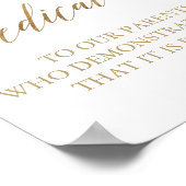 Elegant Gold Calligraphy Wedding Dedication Sign Poster (Hoek)
