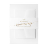 Elegant Gold Calligraphy Wedding Jubileum Invit Uitnodigingen Wikkel (Voorkant Voorbeeld)