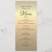 Elegant Gold Calligraphy Wedding Menu (Voorkant)