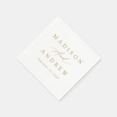 Elegant Gold Calligraphy Wedding Servet (Hoek)