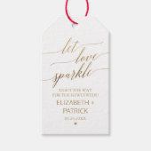 Elegant Gold Calligraphy Wedding Sparkler Labels Cadeaulabel (Voorkant)