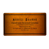 Elegant Gold Candle Company V4 Return Address Labs Etiket (Voorkant)