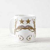 Elegant Gold Celestial Sparkle Christmas Classic Koffiemok (Voorkant links)