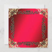 Elegant Gold & Cerise 50e verjaardag voor vrouwen Kaart (Achterkant)