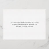 Elegant Gold Certificate (echtheidscertificaat) Folie Uitnodiging (Achterkant)