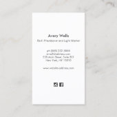 Elegant Gold Chakra Spiritueel Energy Worker Visitekaartje (Achterkant)