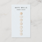 Elegant Gold Chakra Spiritueel Energy Worker Visitekaartje (Voorkant)