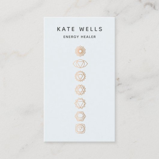 Elegant Gold Chakra Spiritueel Energy Worker Visitekaartje (Voorkant)
