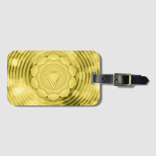 Elegant Gold Chakra Zen Yoga Spirituele Meditation Bagagelabel (Voorkant (horizontaal))