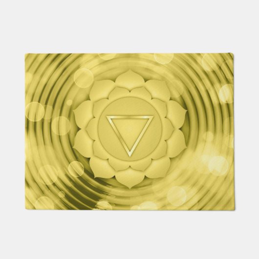 Elegant Gold Chakra Zen Yoga Spirituele Meditation Deurmat (Voorkant)