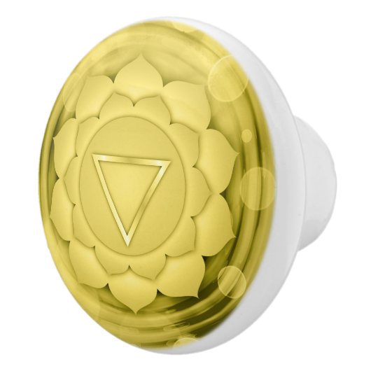 Elegant Gold Chakra Zen Yoga Spirituele Meditation Keramische Knop (Rechts)