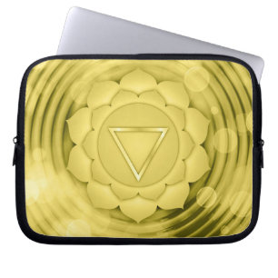 Elegant Gold Chakra Zen Yoga Spirituele Meditation Laptop Sleeve