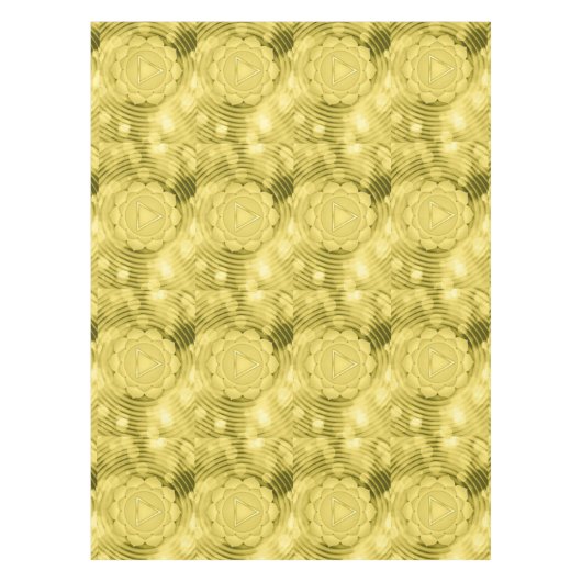 Elegant Gold Chakra Zen Yoga Spirituele Meditation Tafelkleed (Voorkant)