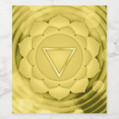 Elegant Gold Chakra Zen Yoga Spirituele Meditation Wijn Etiket (Enkel label)
