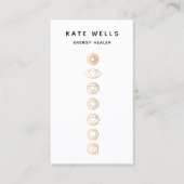 Elegant Gold Chakras Reiki Practitioner Visitekaartje (Voorkant)