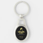 Elegant Gold Champagne Black Birthday Thank You Sleutelhanger (Voorkant)