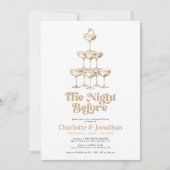 Elegant Gold Champagne Retro repetitie diner Kaart (Voorkant)