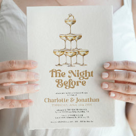 Elegant Gold Champagne Retro repetitie diner Kaart