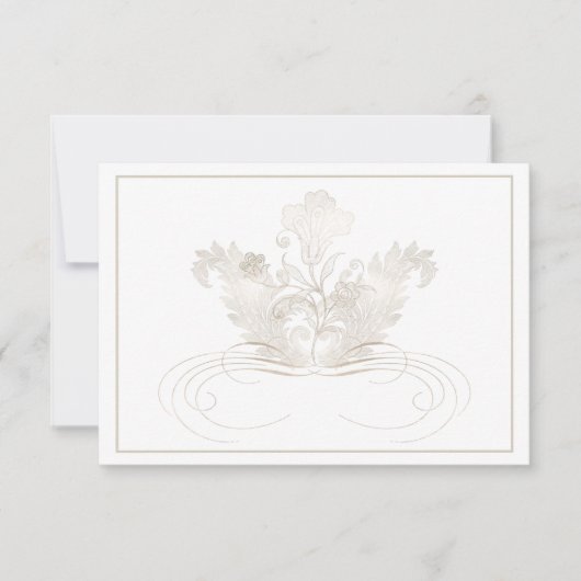 Elegant Gold Champagne RSVP Response Kaart (Voorkant)