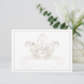 Elegant Gold Champagne RSVP Response Kaart (Staand voorkant)