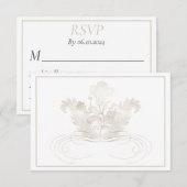 Elegant Gold Champagne RSVP Response Kaart (Voorkant / Achterkant)