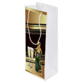 Elegant Gold Champagne/Wine Gift Bag Wijn Cadeautas (Achterkant Gekanteld)