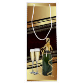 Elegant Gold Champagne/Wine Gift Bag Wijn Cadeautas (Achterkant)