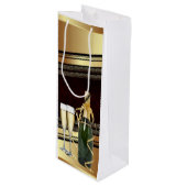 Elegant Gold Champagne/Wine Gift Bag Wijn Cadeautas (Voorkant Gekanteld)