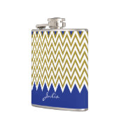 Elegant Gold Chevron Aangepaste fles Heupfles (Links)