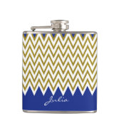 Elegant Gold Chevron Aangepaste fles Heupfles (Voorkant)