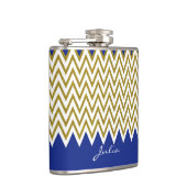 Elegant Gold Chevron Aangepaste fles Heupfles (Rechts)