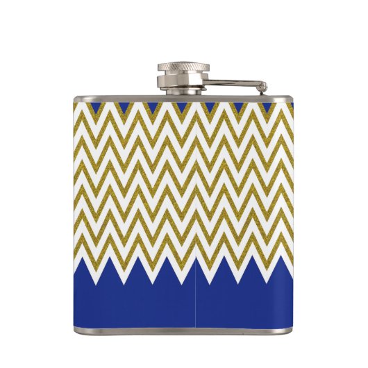 Elegant Gold Chevron Aangepaste fles Heupfles (Achterkant)