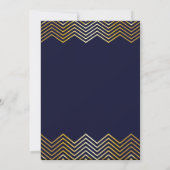 Elegant Gold Chevron Gradun Party Invitation Kaart (Achterkant)