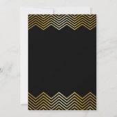 Elegant Gold Chevron Gradun Party Invitation Kaart (Achterkant)