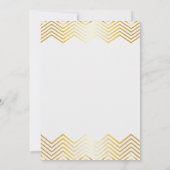 Elegant Gold Chevron Gradun Party Invitation Kaart (Achterkant)