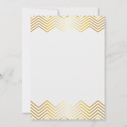 Elegant Gold Chevron Gradun Party Invitation Kaart (Achterkant)