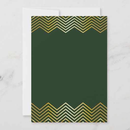 Elegant Gold Chevron Gradun Party Invitation Kaart (Achterkant)