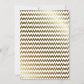 Elegant Gold Chevron Stripes Housewarming Party Kaart (Achterkant)