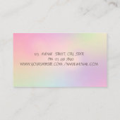 Elegant Gold, Chic Dress Holographic Visitekaartje (Achterkant)