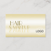 Elegant Gold Chic Mirror-brieven met Logo Luxury Visitekaartje (Voorkant)