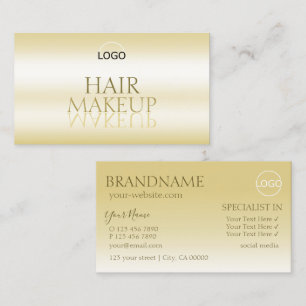 Elegant Gold Chic Mirror-lettertype met Logo stijl Visitekaartje