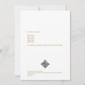 Elegant Gold Christmas Piano Recital & Program Kaart (Achterkant)