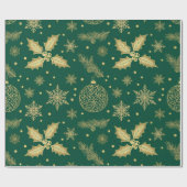 Elegant Gold Christmas Seamless Pattern – Luxury H Cadeaupapier (Vlak)