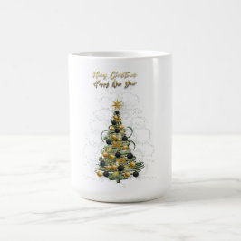 Elegant Gold Christmas tree ,coffee mug  Koffiemok