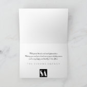 Elegant Gold Christmas Tree Corporate Business Feestdagen Kaart (Binnen)