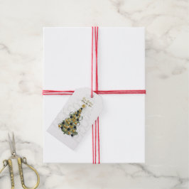 Elegant Gold Christmas tree ,Gift tags  Cadeaulabel