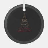 Elegant Gold Christmas Tree Glas Ornament (Voorkant)