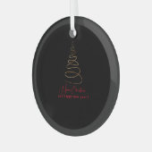 Elegant Gold Christmas Tree Glas Ornament (Voorkant links)